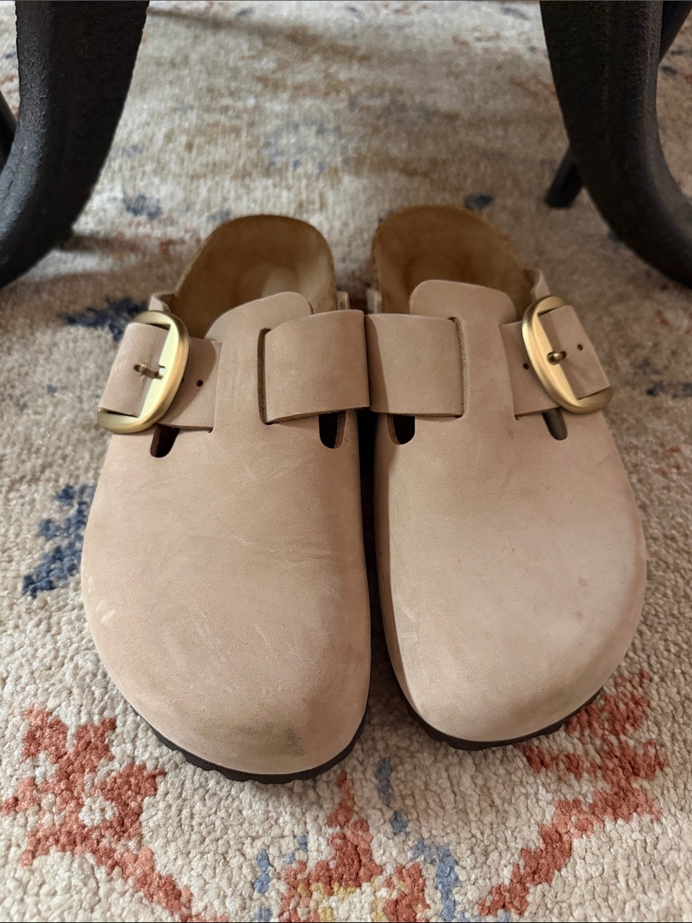 Birkenstock Big Buckle Boston Clogs - Taupe - Size 9-9.5/EU 40 - Picture 3 of 8